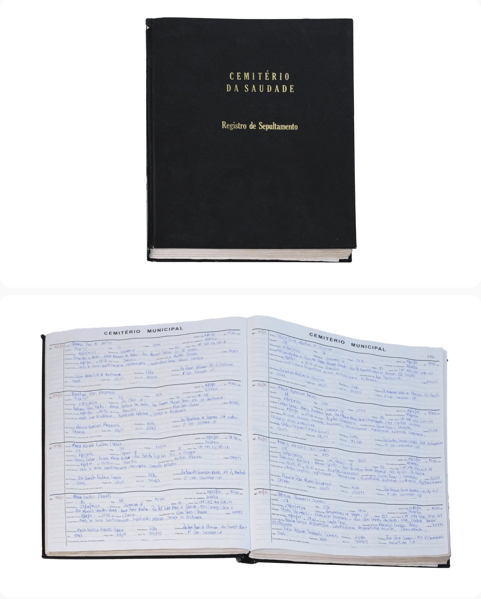 Registros de cemitérios — Documento — acervo do IHGGS