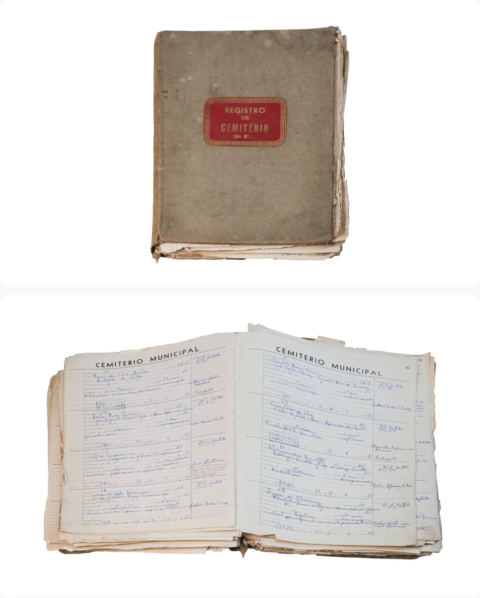 Registros de cemitérios — Documento — acervo do IHGGS