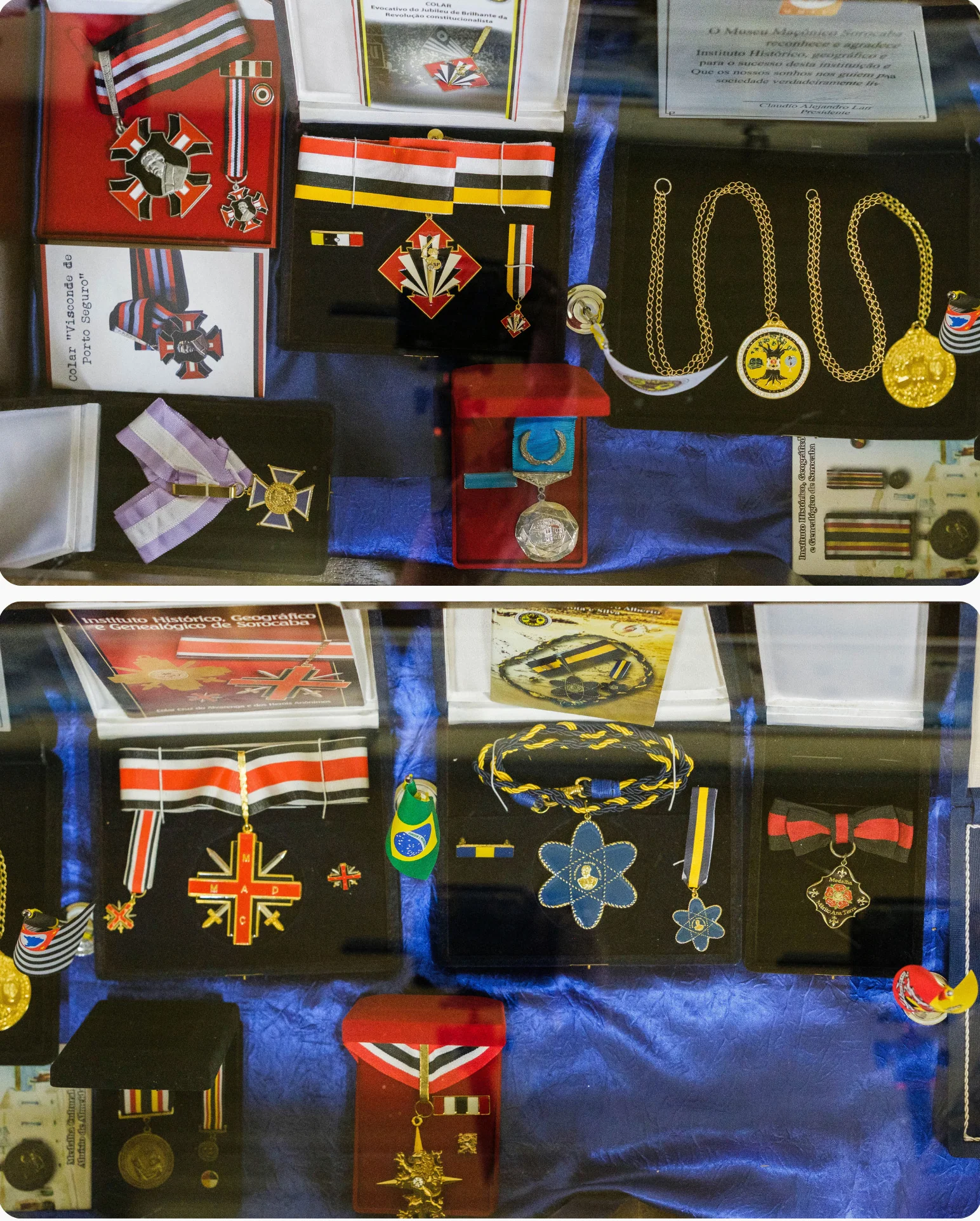 Exposição de condecorações — Objeto / Físico — acervo do IHGGS