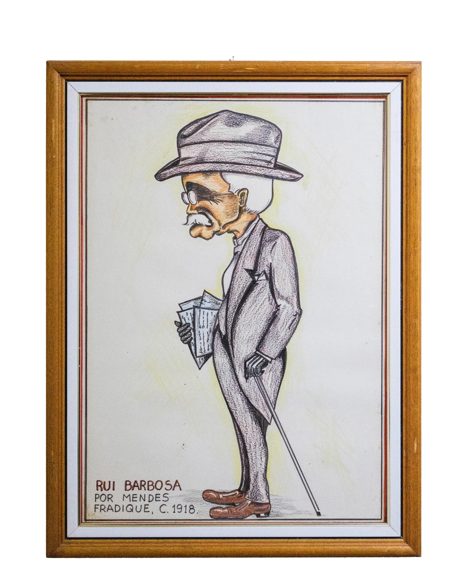 Quadro Rui Barbosa por Mendes Fradique — Objeto / Físico — acervo do IHGGS